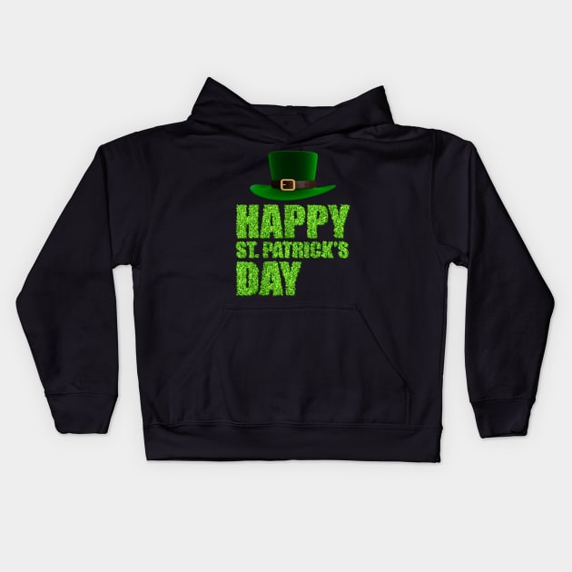 Happy St Patrick Day Kids Hoodie by houssem